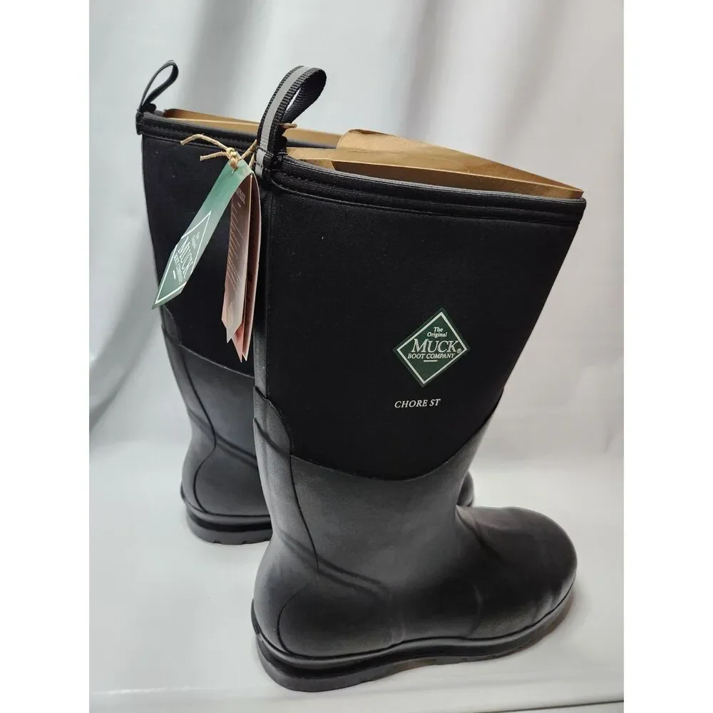 Muck Boot Chore Classic Steel Toe Men’s Size 12 Black